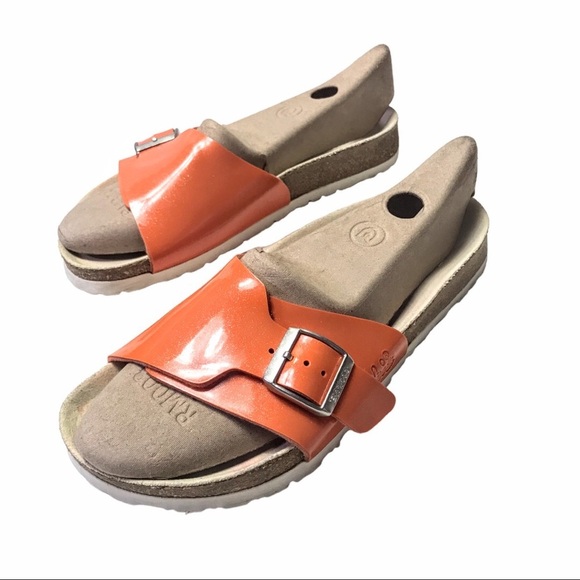 Birki's by Birkenstock Catalina Tangerine Glitter Sandals Size EU 38  US 7-7.5 - Picture 4 of 16